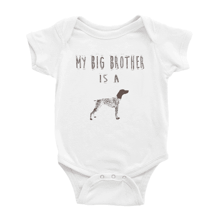 

My Big Brother Is A Pointer Dog Cute Baby Clothing Bodysuits Boy Girl Unisex