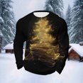 thumbnail image 1 of Amzcrzy Sudadera Para Hombre Con Estampado Navideño, Manga Larga, Cuello Redondo, Color Negro, Xl, 1 of 4