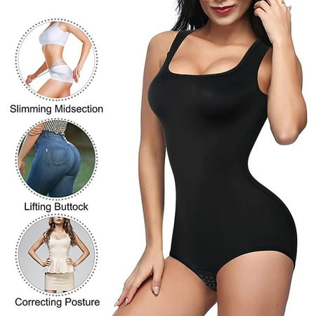 

Women s Sleeveless Lined Bodysuit Basic Thong Style Slim Fit Shapewear