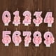 thumbnail image 2 of Número de Velas Decorativas para Pasteles, Lazo Rosa, Decoración para Tarta de Cumpleaños para Niña, Suministros para Fiestas, Vela Digital 0-9, 2 of 5