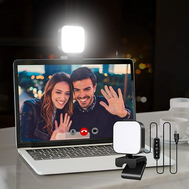 KSCD Magnetic Video Conference Lighting Kit Laptop Computer Monitor LED Video Light 6500K Dimmable Webcam Light for Remote Work Online Education