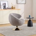 thumbnail image 3 of 360 Degree Swivel Cuddle Barrel Chairs, Round Accent Armchairs with Wide Seat, Velvet Single Sofa Chair for Living Room, Bedroom, Office, Small Spaces, 3 of 9