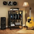 thumbnail image 4 of Costway 3-tier Record Player Stand with Metal Dividers Adjustable Shelf & Power Outlets, 4 of 10
