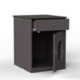 thumbnail image 5 of Unbranded 18.99'' Indoor Wooden Pet House Cat Litter Box Enclosure with Drawer, Pet Crate & Side Table - 18.9''×20.9''×25'' Brown, 5 of 5