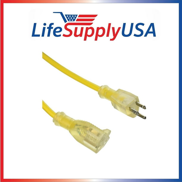 Lifesupplyusa 16/3 200 Ft. Sjtw Lighted End Heavy Duty Extension Cord (200 Ft.)