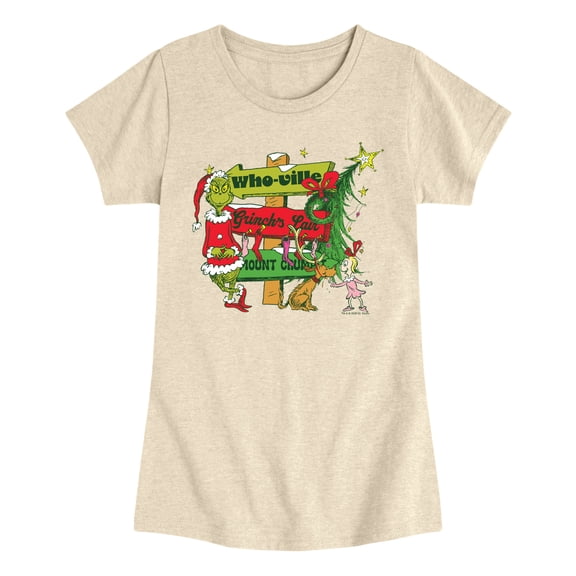 The Grinch - Grinch Directions - Youth Girls Fitted Short Sleeve T-Shirt