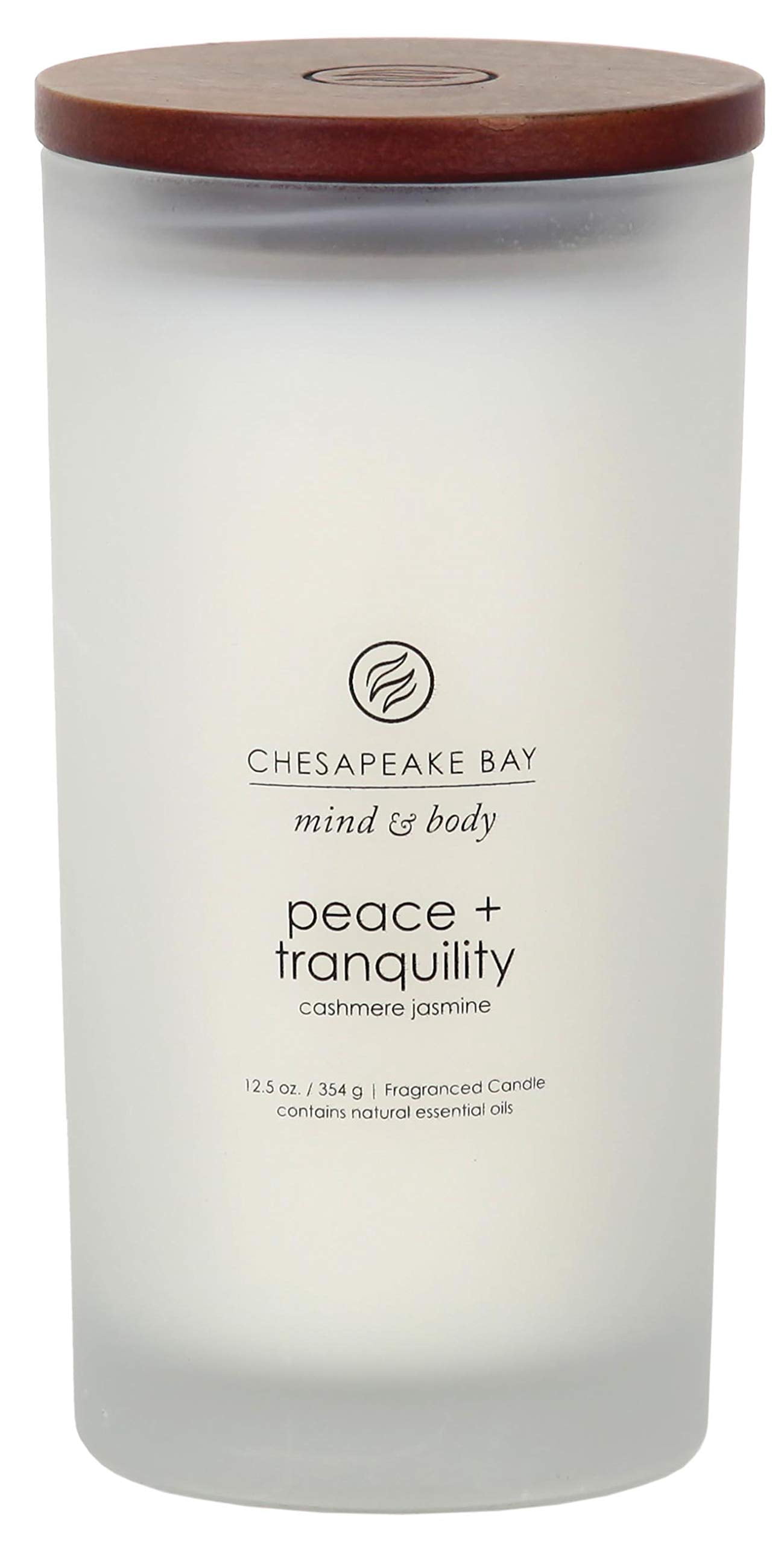 Chesapeake Bay Candles Mind & Body Collection - Peace & Tranquility (Cashmere Jasmine) Large Single Wick Jar Candle
