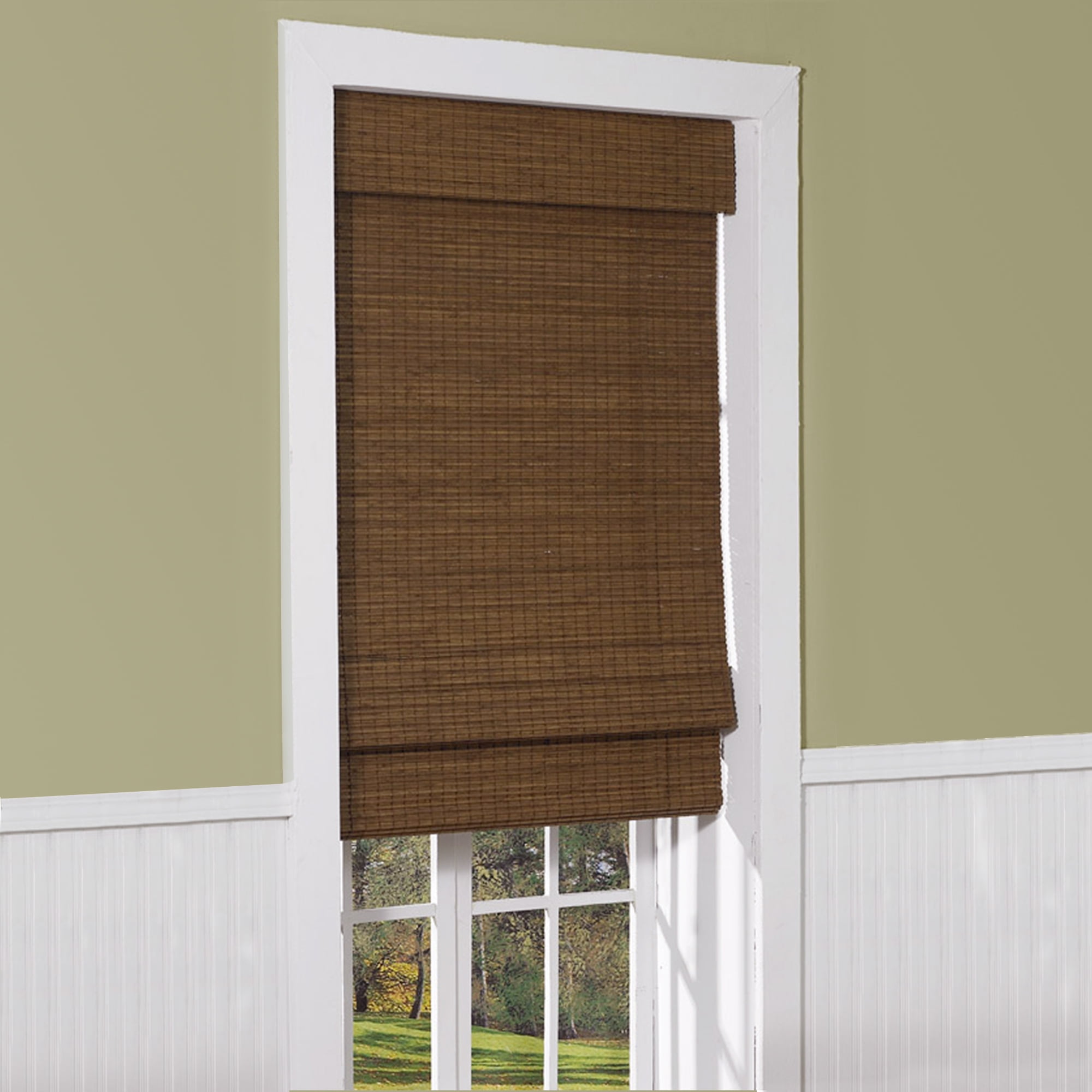 Cape Cod Cordless Flatweave Bamboo Roman Shade with
