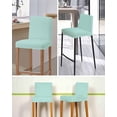 thumbnail image 5 of Linen Mint Green Bar Stool Covers Set of 2, Modern Minimalist Pure Solid Color Stretch Washable Bar Chair Covers with Backs, Removable Pub Counter Height Chair Cover for Kitchen Dining Room Cafe, 5 of 7