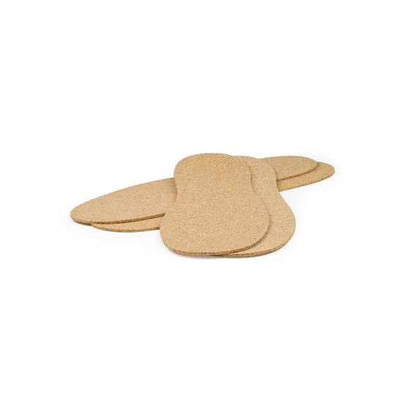 The Felt Store Cork Insoles for Men and Women - 2.5mm Thick, 2 Pair