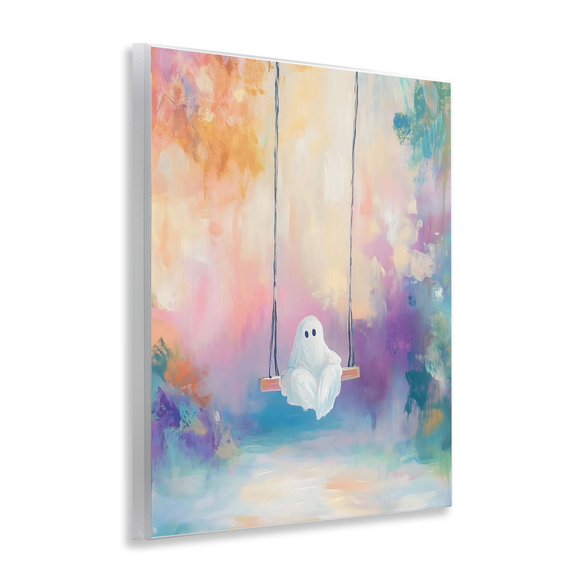 Stupell Industries Watercolor Ghost on Swing Wall Plaque Art, design by The Prints Vibe