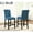 Blue, variant on Solid Wood Grey Stool Set of 2 / Button - Tufted Backs for Aesthetic Appeal