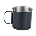 thumbnail image 2 of MAGIDEAL Camping Cup Drinkware with Foldable Handles for Picnic Touring Trips Cooking Black 350ml, 2 of 8