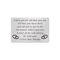 thumbnail image 5 of Valentine'S Day Wallet Insert Card Engraved Stainless Steel Metal Cards, 5 of 11