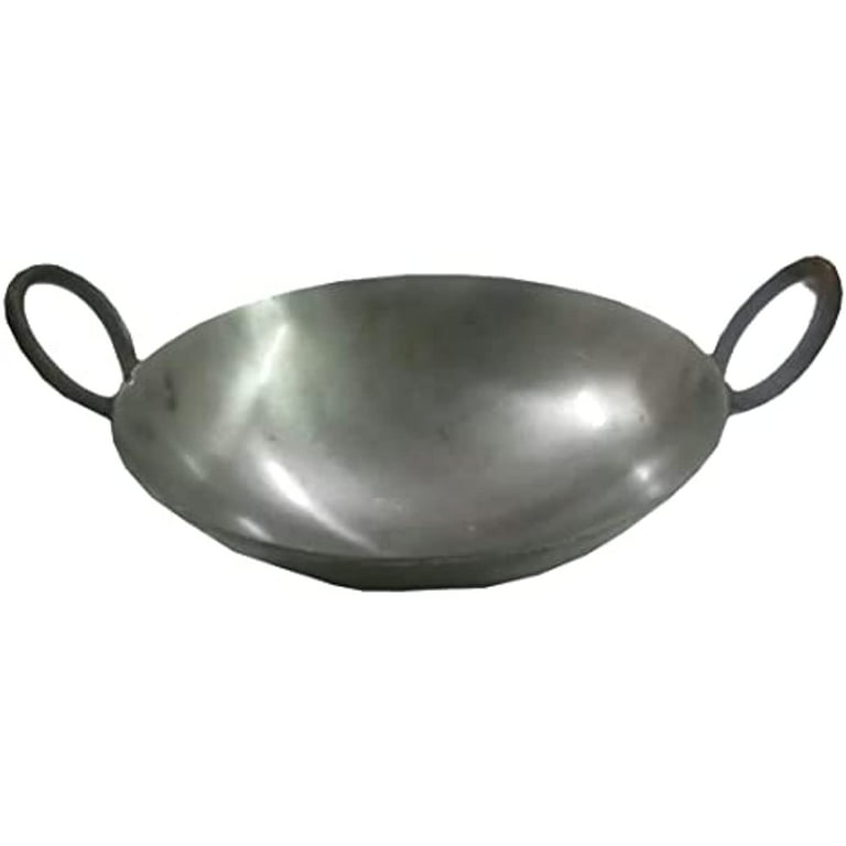 Old Indian Kadai Cast Iron Cooking Pot