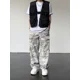 thumbnail image 2 of Pantalones cargo rectos de camuflaje de trekking gris para hombre Pantalones de hombre Ropa de algodón ancha Spandex Ajuste regular Diseñador Nuevo en, 2 of 4