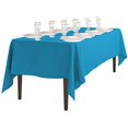 thumbnail image 1 of LinenTablecloth 60 x 102 Pouces Rectangulaire Polyester Tablecloth Turquoise, 1 of 3