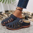 thumbnail image 5 of Dakaela Clogs for Women Mules Shoes Slip on Closed Toe Orthopedic Wedge Sandals Comfortable Summer Casual Walking Platform Slides Size 6-10 Blue, 5 of 7