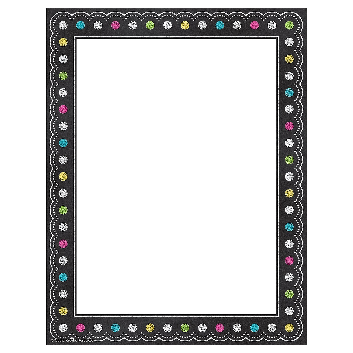 Teacher Created Resources Chalkboard Brights Computer Paper 50 Per Pack 6 Packs (TCR5837-6)