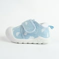 thumbnail image 3 of Eashery Baby Boys Girls Shoes First Walkers Canvas Denim Shoes Soft Soled Walking Shoes White Baby Shoes (Blue,5.5), 3 of 5