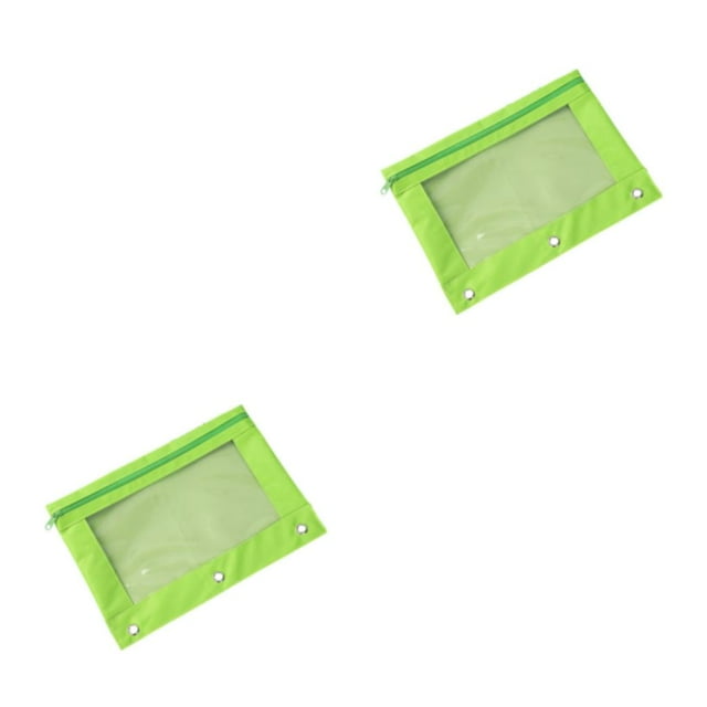 Youkk Pochette Durable avec Fermeture Éclair pour Ranger et Transporter des Dossiers Importants, Vert Fluorescent 2Set