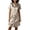 Beige, variant on Womens Button Down Sleep Shirt Soft Satin Nightgown Short Sleeve Night Gown Lightweight Loungewear Purple XXL