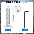 thumbnail image 2 of Uxcell Flat Head Socket Cap Screws Countersunk Bolts Head Machine Screws 304 Stainless Steel (18-8) UNC Socket Drive Bolt Fasteners for Industry Machinery Household #8-32 x 3/4" 50, 2 of 7