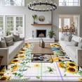thumbnail image 3 of 8'x10' Area Rugs, Spring Dog Indoor Outdoor Area Rug for Living Room Bedroom, Sunflower Daisy Botanical Watercolor Washable Bathroom Rugs Kitchen Floor Carpet Mats Home Decor Aesthetic, 3 of 8