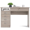 thumbnail image 6 of PEMBERLY ROW Engineered Brown Wood Drawer Desk with Locking Drawer, Truffle, 6 of 10