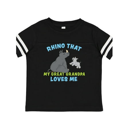 

Inktastic Rhino That My Great Grandpa Loves Me with Cute Rhinos Gift Toddler Boy or Toddler Girl T-Shirt