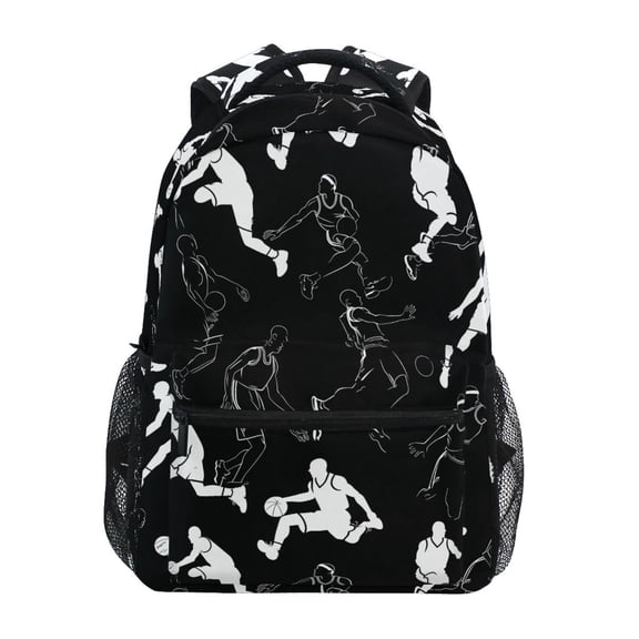 ALAZA Stylish Backpack Basketball Players Elementary Bookbag Personalized Laptop School Bags Travel Daypack