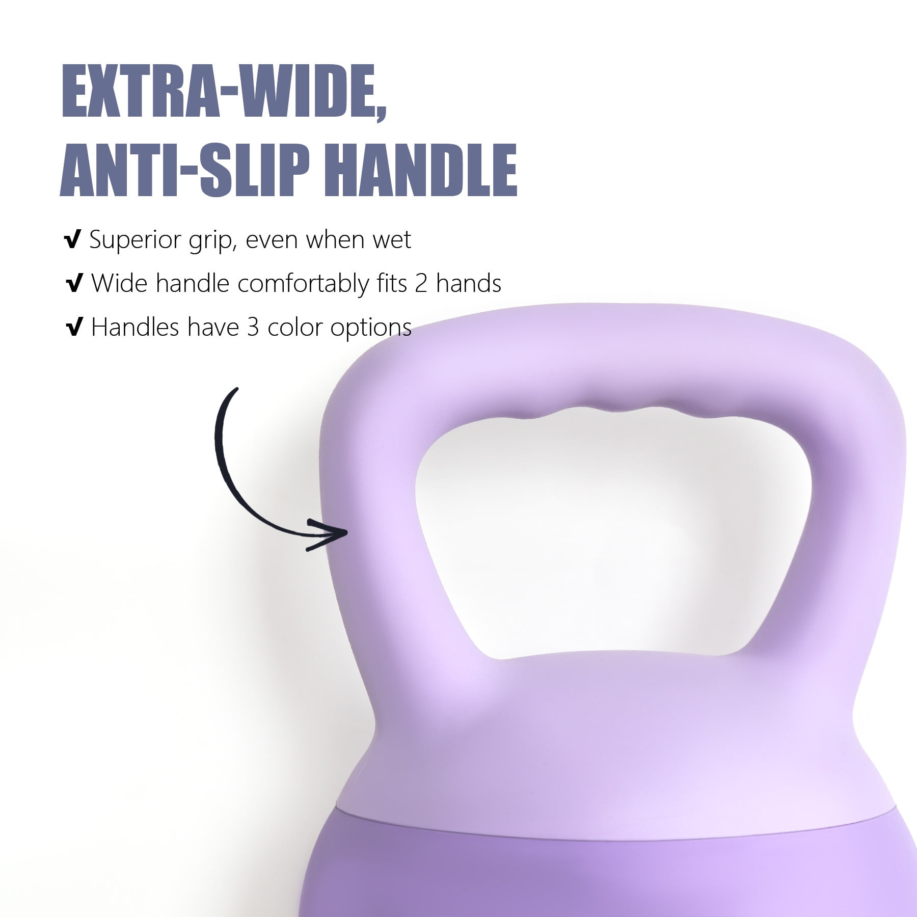 SogesPower Soft Kettlebells,Iron Sand Filled Weights Strength Training Kettlebells,Shock-Proof Weights and Wide-Grip Handle,Fitness Soft Kettlebells for Women Men,Home Gym Kettlebells,Purple,5LBS
