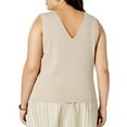 thumbnail image 2 of BAR III Womens Beige Sleeveless Jewel Neck Tank Top Plus 1X, 2 of 2