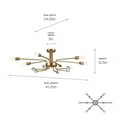 thumbnail image 3 of 52602CPZ Kichler Lighting Ocala - 6 Light Flush Mount-12.5 Inches Tall and 24.25 Inches Wide-Champagne Bronze Finish, 3 of 9