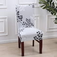 thumbnail image 6 of 6 Pcs/Set Soft Stretchable Dining Chair Covers with Printed Floral Patterns,Spandex Banquet Chair Seat Protector Slipcovers for Holiday Home Party, Hotel, Wedding Ceremony (Style 17), 6 of 6