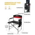 thumbnail image 4 of KingCamp 2PCS Folding Heavy Duty Camping Chair Portable Director Chair for Adult Red, 4 of 7