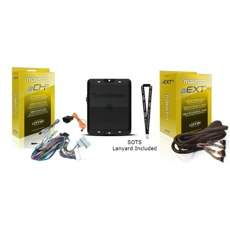 Car Signal Processor Rockford DSR1 8-Channel Interactive Signal Processor HRN-AR-CH3 amp replacement harness HRN-AR-EXT4 4-Meter Extension Cable ()