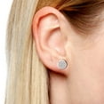 thumbnail image 5 of aaXia 10K Rose Gold 1/8ct TDW Diamond Circle Stud Earrings (H-I, I1-I2), 5 of 5