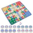 thumbnail image 1 of Alfombra de ajedrez voladora, tapete de juego de avión, divertido juego familiar para padres e hijos, juego de fiesta, juego de viaje (82 x 82 cm, piezas de ajedrez de EVA), 1 of 8