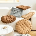thumbnail image 3 of Biscuit-Shaped Floor Cushions - Yoga Biscuit Pillow for Sitting on Floor - Tufted Comfy Chair Pad, Cute Biscuit Pillow Seating Cushion for Bedroom, Sofa, Couch, 3 of 9