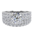 thumbnail image 5 of Double French-Set Band Diamond Wedding Ring Set 1.85 CT 14K White Gold ( G , SI ), 5 of 6