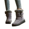 thumbnail image 3 of Fashion Female Warm Boots Fashion Women Winter Water Proof Flat Hook Loop Keep Warm Snow Boots Comfortable Mid Boots Shoes, 3 of 9