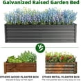 thumbnail image 3 of Coewske 8x4x2ft Galvanized Raised Garden Bed Outdoor Planter Box w/ Greenhouse Cover, 3 of 8