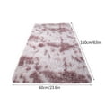 thumbnail image 3 of Tie-Dyed Runner Rug for Bedroom, Indoor Modern Fluffy Area Rugs Fuzzy Carpet for Hallway Bedside, Non-Slip Shaggy Plush Rug for Dorm Living Room, 24"*63", 3 of 4