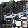 thumbnail image 1 of Canon EOS R6 Mark II Mirrorless Camera with RF 24-105mm Lens + 32GB Memory Card + Case + LED Flash + ZeeTech Accessory Bundle, 1 of 9