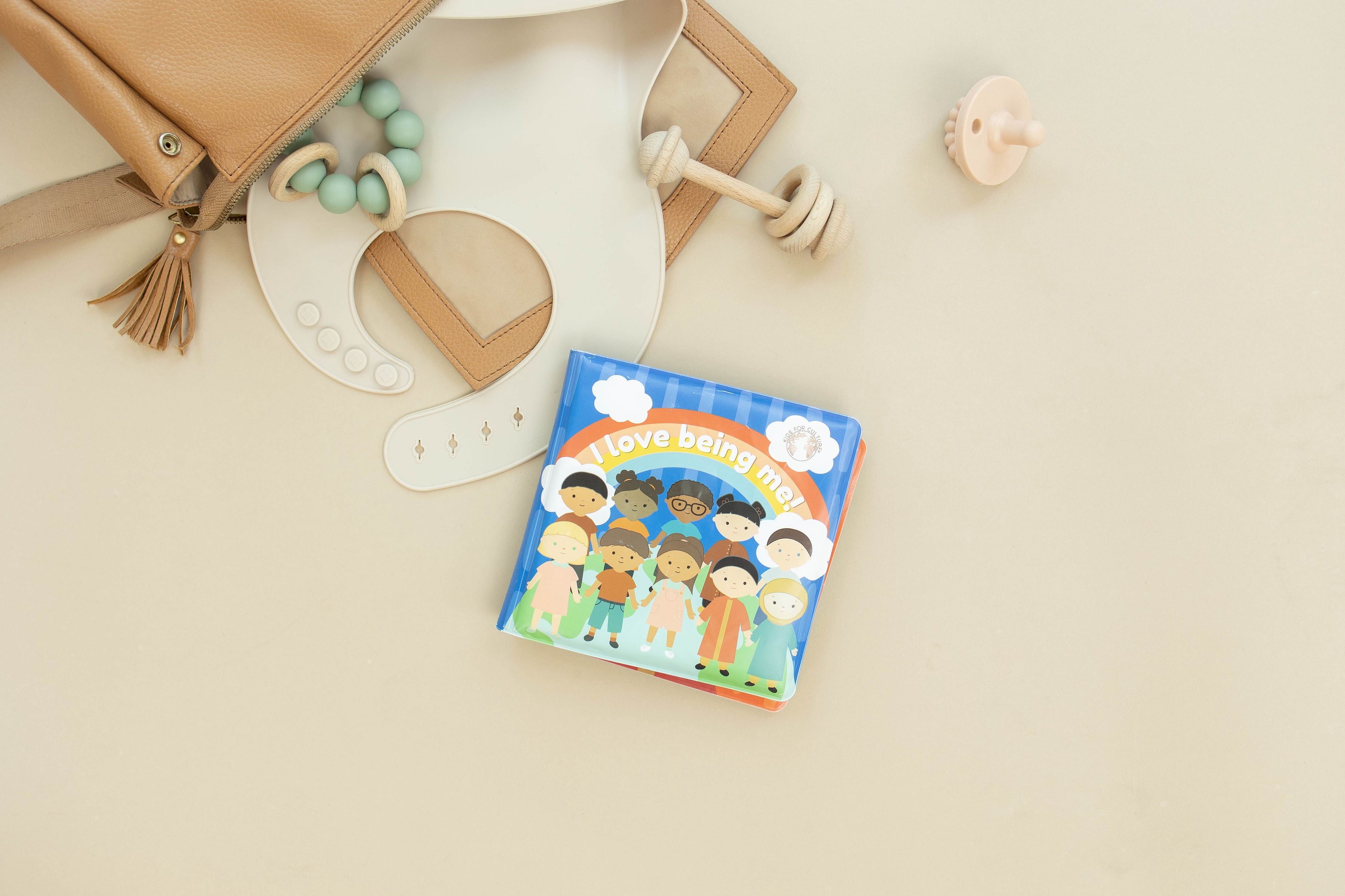 Kids for Culture 6" Affirmation Vinyl Bath Book with Squeaker, I Love Being Me