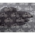 thumbnail image 4 of oneOone Viscose Chiffon Fabric Dot & Bicycle Block Printed Fabric 1 Yard 42 Inch Wide, 4 of 4