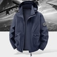 thumbnail image 4 of WRKEKC Windbreaker Jackets for Men Detachable Hood Long Sleeve Zip-Up Outerwear With Zipper Pockets for Hiking and Cycling, 4 of 7