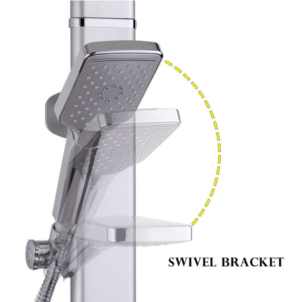 Finihen Shower Panel, Shower Panel Tower System, 44 Inch Aluminium Alloy Panel Rainfall Shower Column with Hand Shower, Silver Finihen Shower Panel, Shower Panel Tower System, 44 Inch Aluminium Alloy Panel Rainfall Shower Column with Hand Shower, Silver