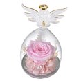 thumbnail image 1 of Rosa eterna con forma de ángel para niña, cubierta de cristal, regalo de vacaciones, decoración de rosas, regalo de cumpleaños para amigos y familiares, 1 of 5